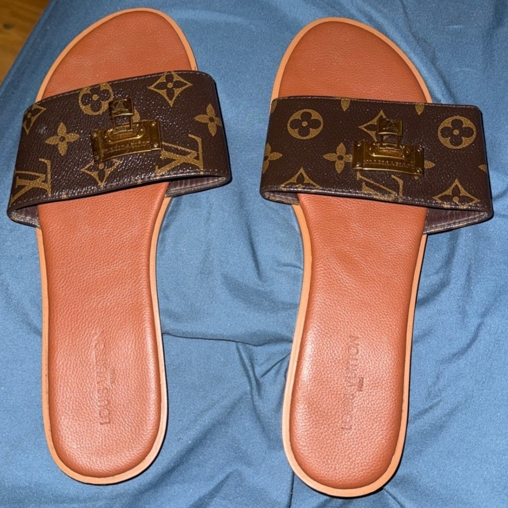 Louis Vuitton Brown Monogram Sandals